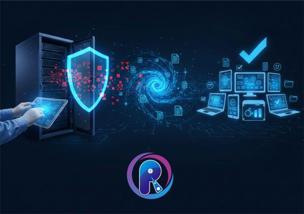 Ingeniero trabajando en recuperación de servidor RAID HP Proliant en Quito