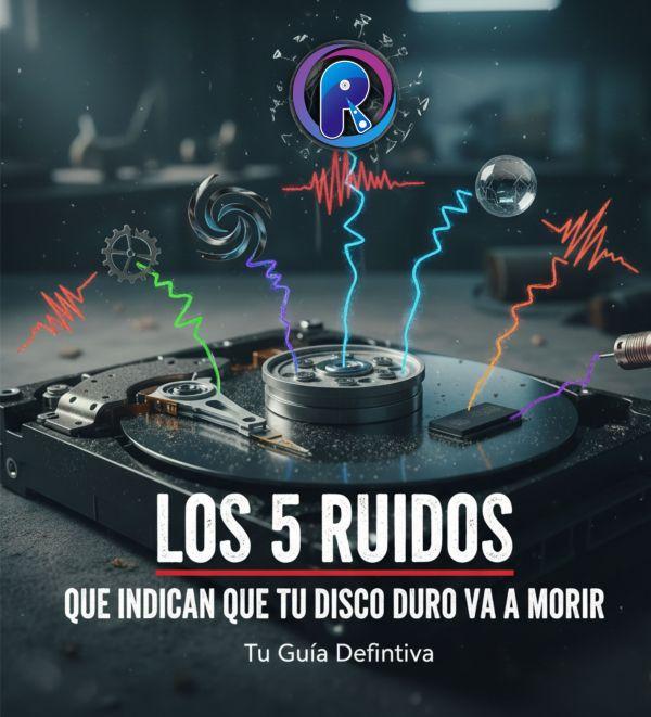 Disco duro abierto haciendo ruido de clic de la muerte